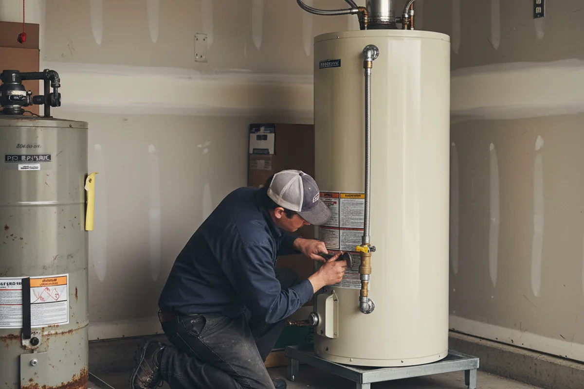 Water heater and shutoff valve replacement in Terril